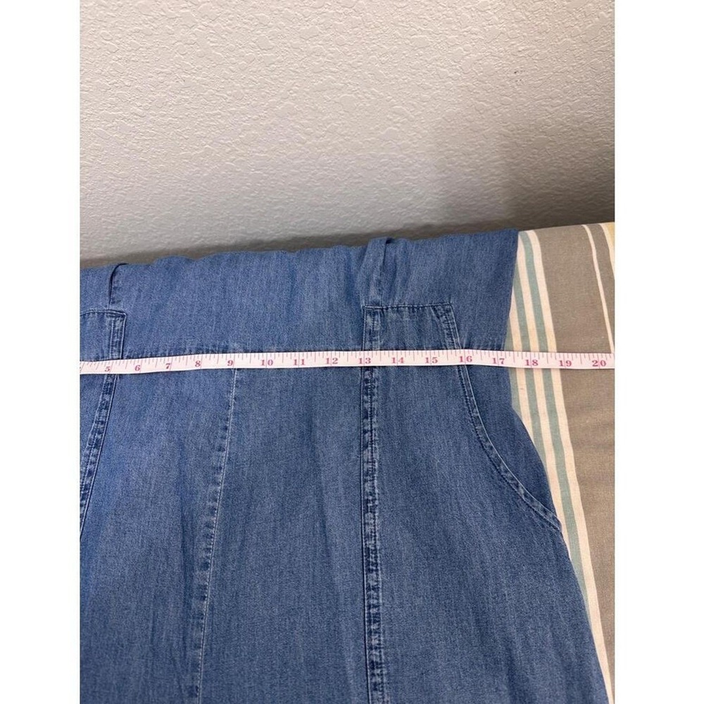 Copper Key Overalls Womens Xl Denim Blue Sleeveless Square Neck Wide Leg - Picture 4 of 9